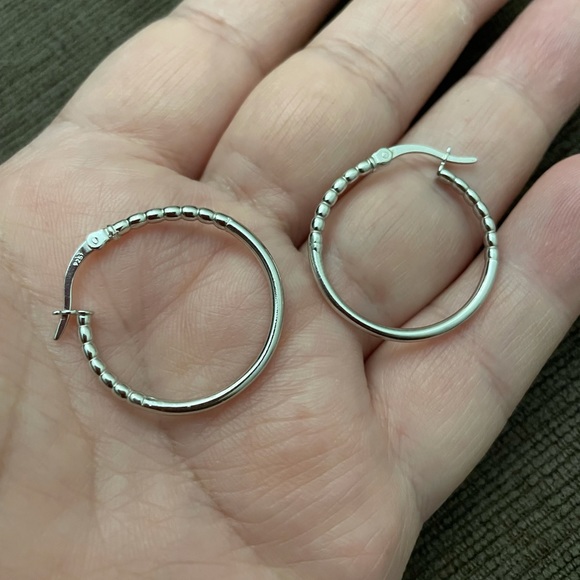 925 sterling silver hoop earrings - Picture 5 of 7